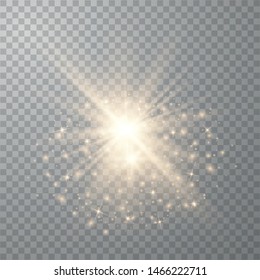 Star burst with sparkles. Light effect. Star burst with sparkles.