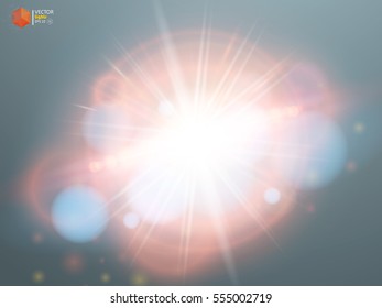 Star burst with sparkles. Vector illustration