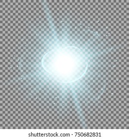 Star burst with sparks, light effect on transparent background, white colorStar burst with sparks, light effect, aqua color