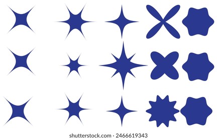  Star burst sticker vector set. Stars collection. Star icons. Starburst flower sale badge. Star blank label, stickers emblem. Shine symbol illustration. Sun ray frames, quality signs, sale icon