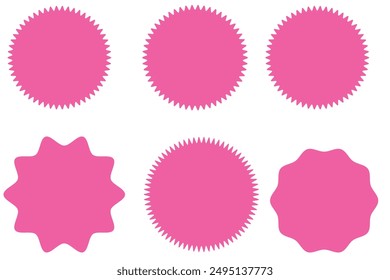 Star burst sticker vector set. Stars collection. Star icons. Starburst flower sale badge. Star blank label, stickers emblem. Shine symbol illustration. Sun ray frames, quality signs, sale icon