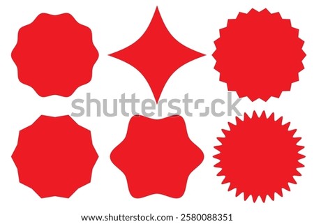 Star burst sticker vector set. Stars collection. Star icons. Starburst flower sale badge. Star blank label, stickers emblem. Shine symbol illustration. Sun ray frames, quality signs, sale icon