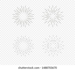Star burst, sun burst sunshine. Radiating from the center of thin beams, lines. Design element for logo, signs. Vector illustration 