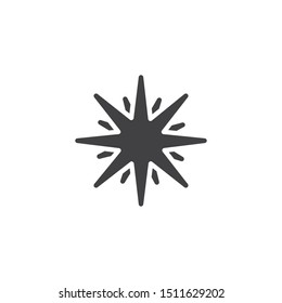 Star burst vector icon. filled flat sign for mobile concept and web design. Star flare glyph icon. Symbol, logo illustration. Vector graphics