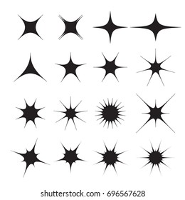 star burst vector icon set on white background,eps10