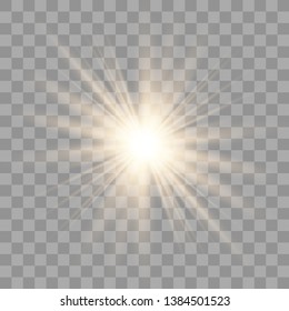 Star burst with. Glow light effect with rays and shine particles. vector illustration eps 10.