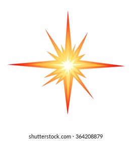 Star bursting boom.Comic book explosion. Hand drawn vector illustration
