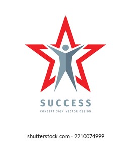 Star business logo design. Success concept sign. Leadership reward winner icon. Vector illustration.