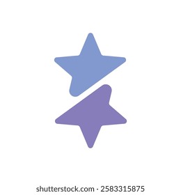 Star Business Logo Vector Icon Template Illustration, Two Star