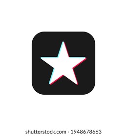 Star button icon, social media modern design button