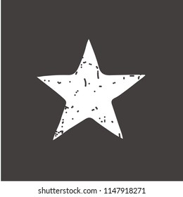 Star button icon vector illustration on gray background