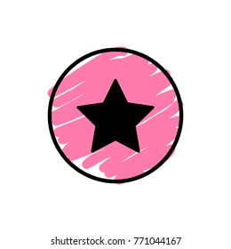 Star button icon vector illustration on white background