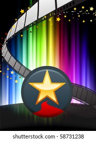 Star-Taste auf abstraktem Frequenzhintergrund - Originalillustration