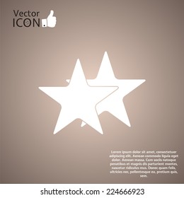 Star button on the background. Made in vector