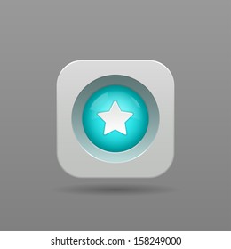 Star Button - Vector App Icon