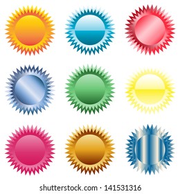 Star buttons, badges