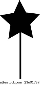 Star cake topper  vector icon design template