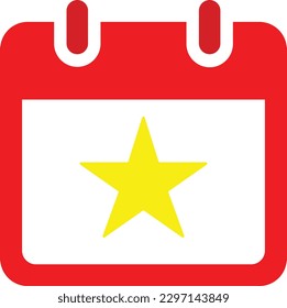 Starkalender-Zeitplan Flat