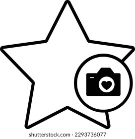 star camera video camcorder cam Outline