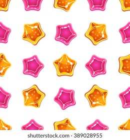 Star Candy Pattern. Colourful Vector Illustration seamless background