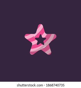 star candy purple christmas icon vector