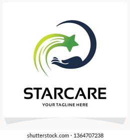 Star Care Logo Design Template Inspiration