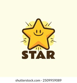 Star cartoon mascot character logo design