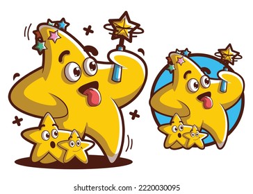 
Star cartoon mascot characters Illustration 