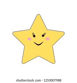 star in cartoon style. vector