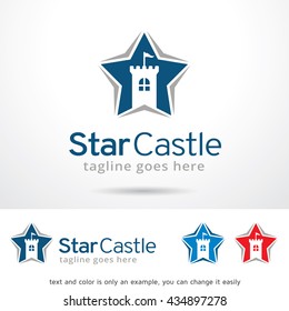 Star Castle Logo Template Design Vector