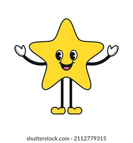 star character cartoon isolated over white background. vector illustration