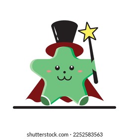 star character illustration in magic style