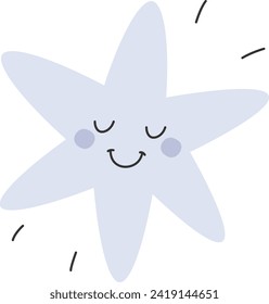 Ilustración de vectores de sueño de caracteres de estrella