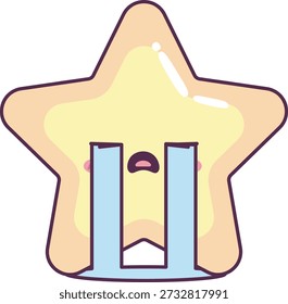 Star character weeping and