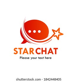 Star chat logo template illustration