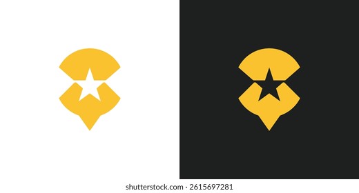 Star with Chat, Message Logo Design