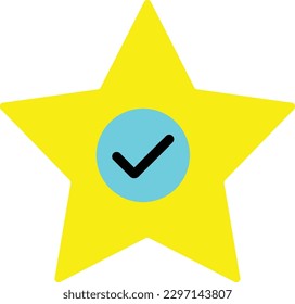 marca de verificación estrella marca de verificación marca de verificación marca de verificación plana