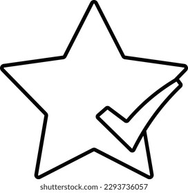 marca de verificación de estrella marca de verificación aprobación Esquema