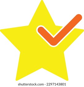 star check check mark checkmark approve Flat