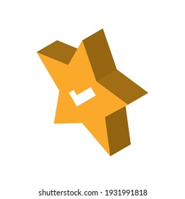 star check mark ranking vector illustration isometric icon isolated