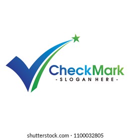 Star Check Mark and Vote Logo Vector