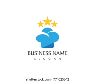 Star chef logo design template