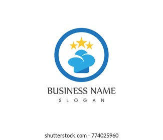 Star chef logo design template
