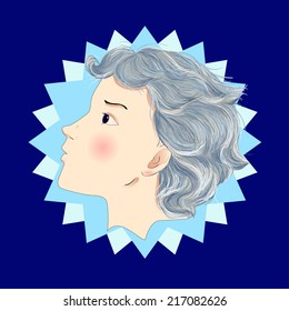 a star with child's profile
