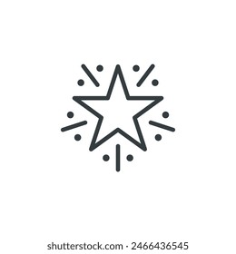 Star Christmas decoration Xmas icon, vector illustration