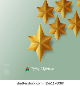 Star for Christmas Tree. Minimalist Creative Design Concept Background