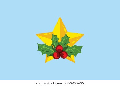 star christmas tree topper vector holiday winter season party design free vector and free editable background