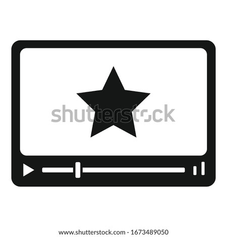 Star cinema video player icon. Simple illustration of star cinema video player vector icon for web design isolated on white background