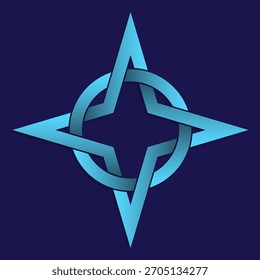 star and circle blue knot logo