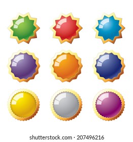 Star and circle buttons